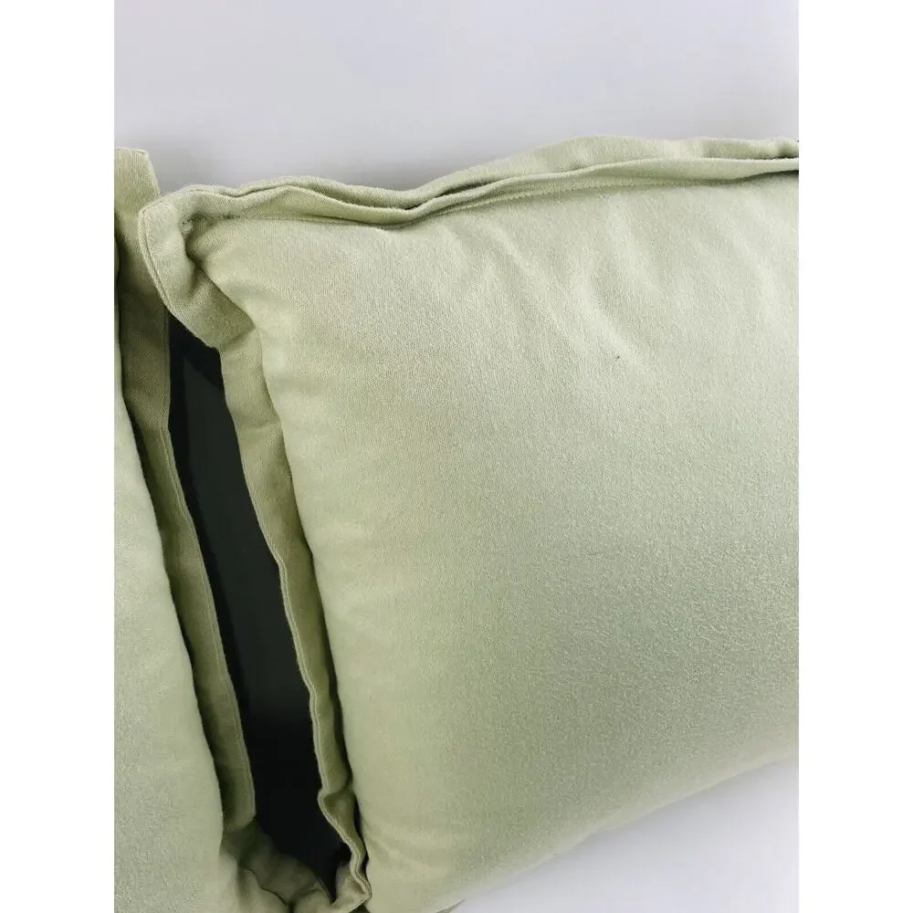 Set 2 Candice Olson Throw Pillows with down filled inserts wood bead edging Soft